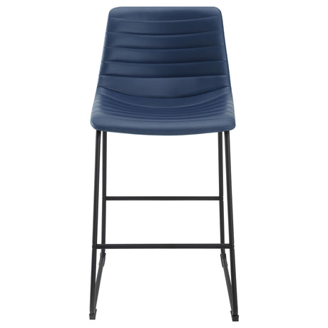 Zuni Blue Faux Leather Upholstered Counter Stool (Set of 2) by Coaster at Eve Furniture