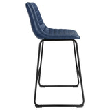 Zuni Blue Faux Leather Upholstered Counter Stool (Set of 2) by Coaster at Eve Furniture