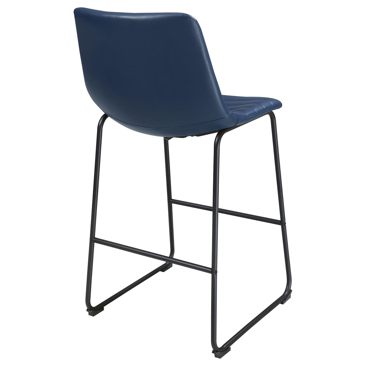 Zuni Faux Leather Upholstered Bar Stool Blue (Set of 2)