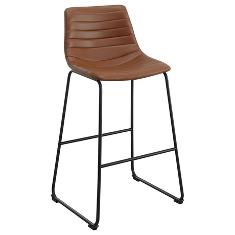 Zuni Faux Leather Upholstered Bar Stool Saddle (Set of 2)