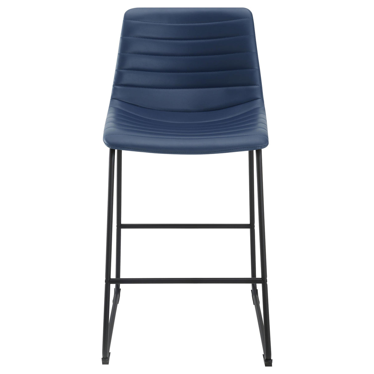 Zuni Faux Leather Upholstered Counter Stool Blue (Set of 2)