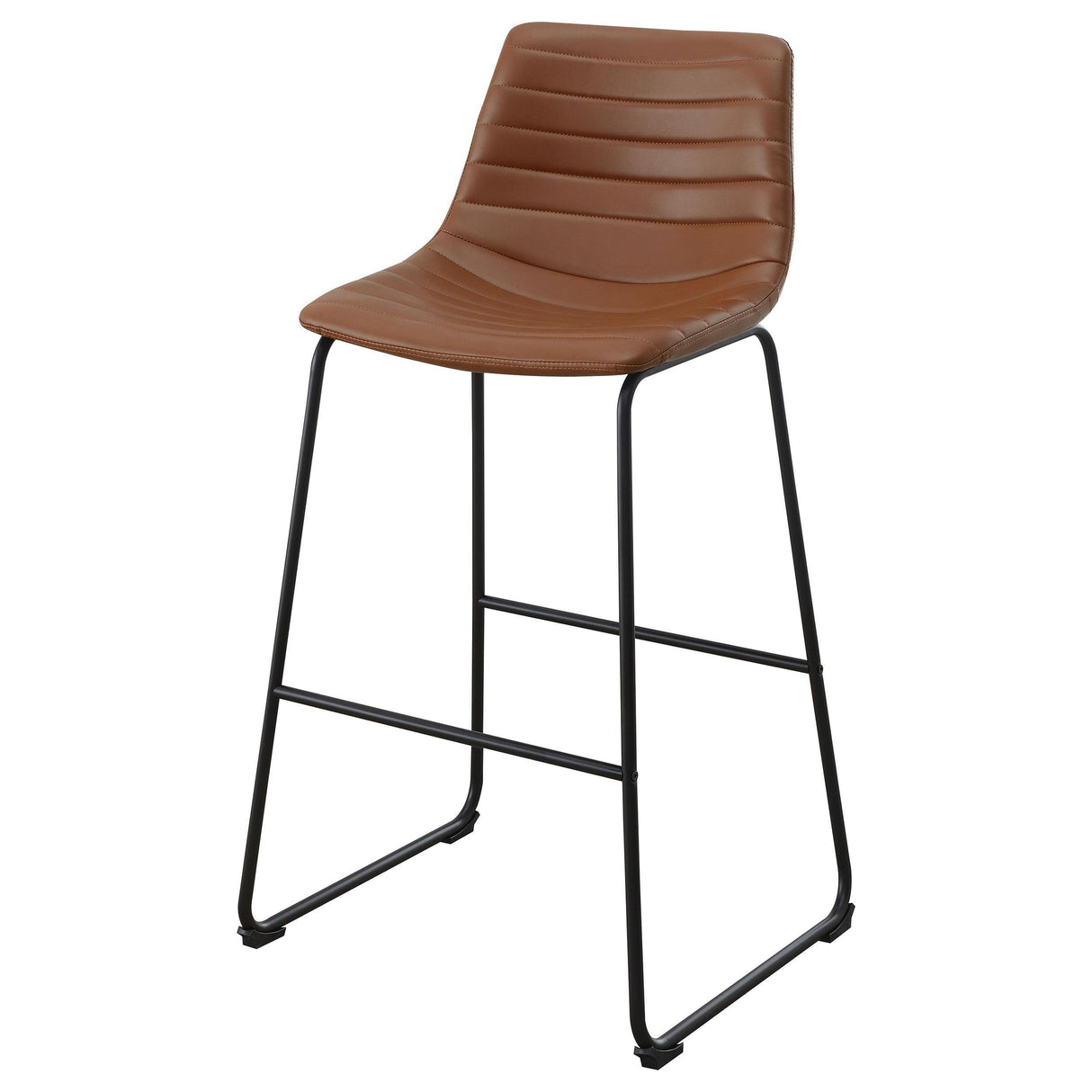 Zuni Saddle Faux Leather Upholstered Bar Stool (Set of 2) by Coaster at Eve Furniture