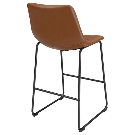 Zuni Saddle Faux Leather Upholstered Bar Stool (Set of 2) by Coaster at Eve Furniture
