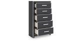 Zuraleus Black Chest of Drawers by Ashley at Eve Furniture