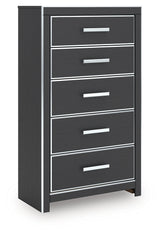 Zuraleus Black Chest of Drawers by Ashley at Eve Furniture