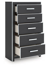 Zuraleus Black Chest of Drawers by Ashley at Eve Furniture