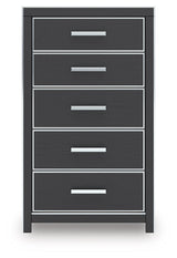 Zuraleus Black Chest of Drawers by Ashley at Eve Furniture