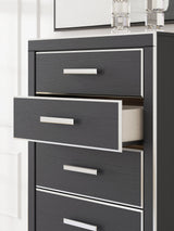 Zuraleus Black Chest of Drawers by Ashley at Eve Furniture