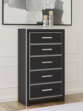 Zuraleus Black Chest of Drawers by Ashley at Eve Furniture