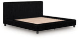 Zuraleus Black King Upholstered Bed by Ashley at Eve Furniture