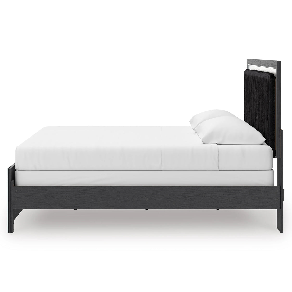 Zuraleus Black King Upholstered Panel Bed by Ashley at Eve Furniture