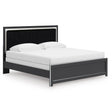 Zuraleus Black King Upholstered Panel Bed by Ashley at Eve Furniture