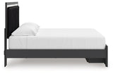 Zuraleus Black King Upholstered Panel Storage Bed by Ashley at Eve Furniture