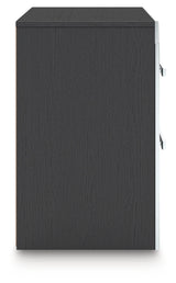 Zuraleus Black Nightstand by Ashley at Eve Furniture