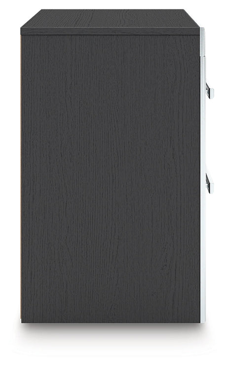 Zuraleus Black Nightstand by Ashley at Eve Furniture