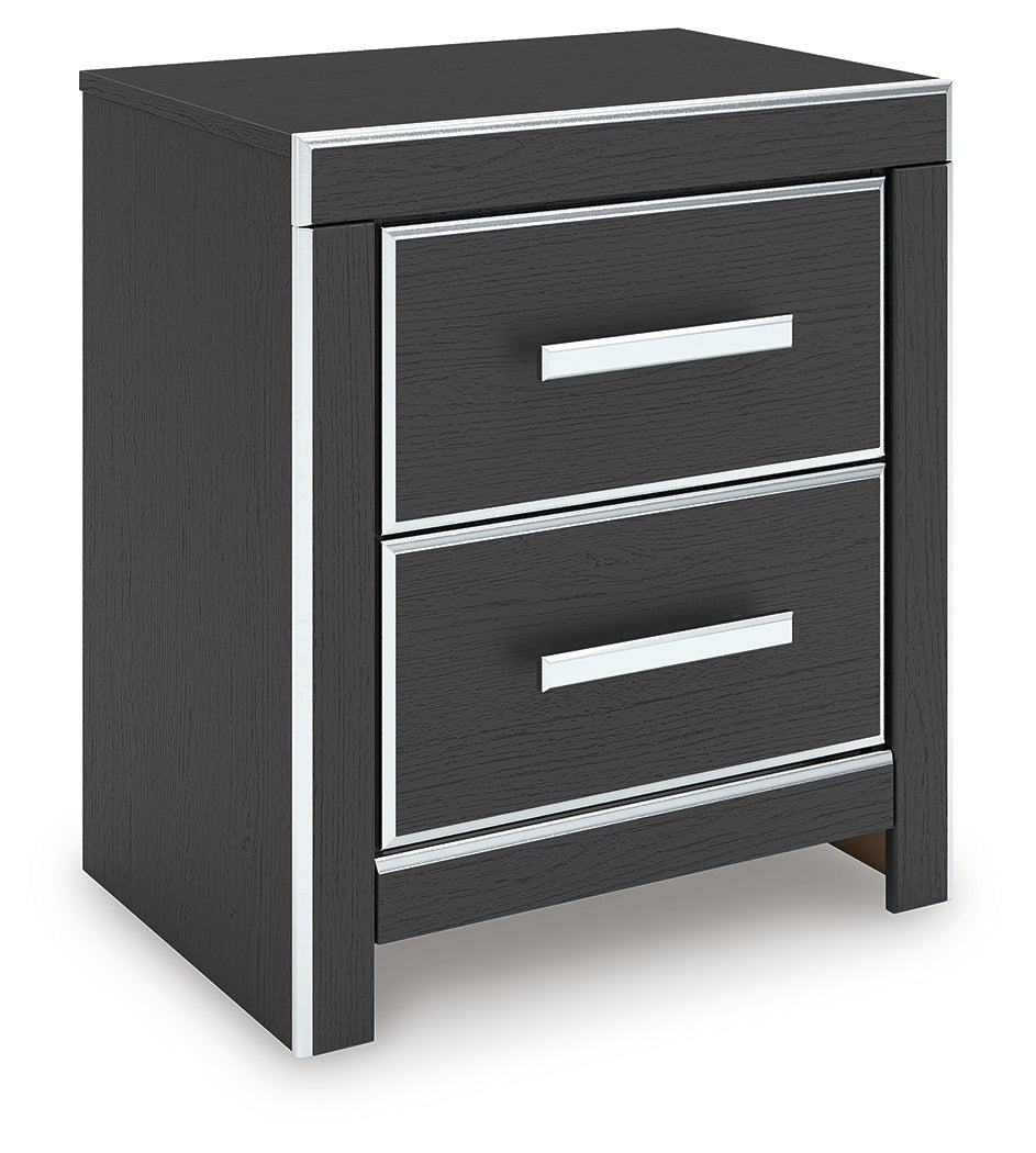 Zuraleus Black Nightstand by Ashley at Eve Furniture