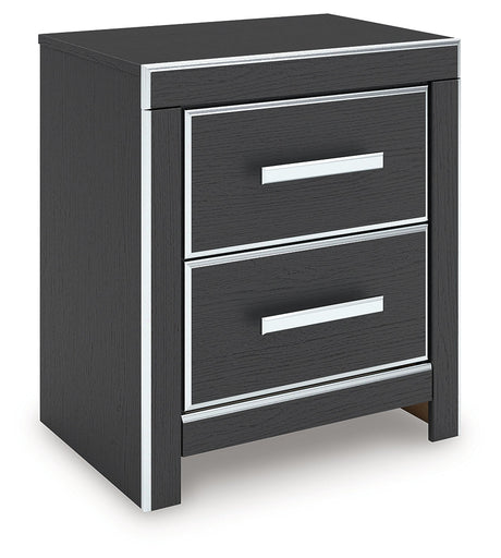 Zuraleus Black Nightstand by Ashley at Eve Furniture