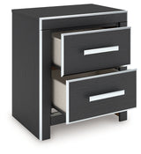 Zuraleus Black Nightstand by Ashley at Eve Furniture