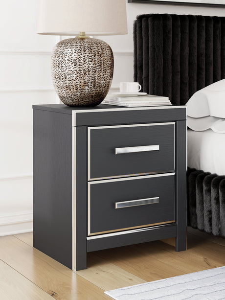 Zuraleus Black Nightstand by Ashley at Eve Furniture