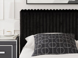 Zuraleus Black Queen Upholstered Bed by Ashley at Eve Furniture