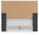 Zuraleus Black Queen Upholstered Panel Bed by Ashley at Eve Furniture