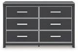 Zuraleus Black Six Drawer Dresser by Ashley at Eve Furniture