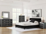 Zuraleus Black Six Drawer Dresser by Ashley at Eve Furniture