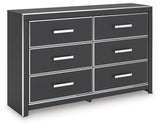 Zuraleus Black Six Drawer Dresser by Ashley at Eve Furniture