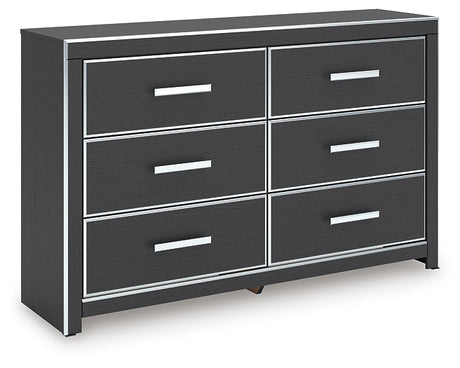 Zuraleus Black Six Drawer Dresser by Ashley at Eve Furniture