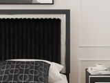 Zuraleus Black Upholstered Panel Bedroom Set by Ashley at Eve Furniture