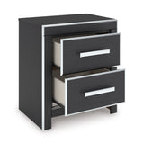 Zuraleus Black Upholstered Panel Bedroom Set by Ashley at Eve Furniture