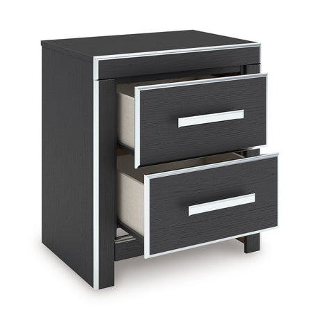 Zuraleus Black Upholstered Panel Bedroom Set by Ashley at Eve Furniture