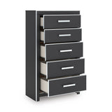 Zuraleus Black Upholstered Panel Bedroom Set by Ashley at Eve Furniture