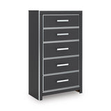 Zuraleus Black Upholstered Panel Bedroom Set by Ashley at Eve Furniture