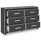 Zuraleus Black Upholstered Panel Bedroom Set by Ashley at Eve Furniture