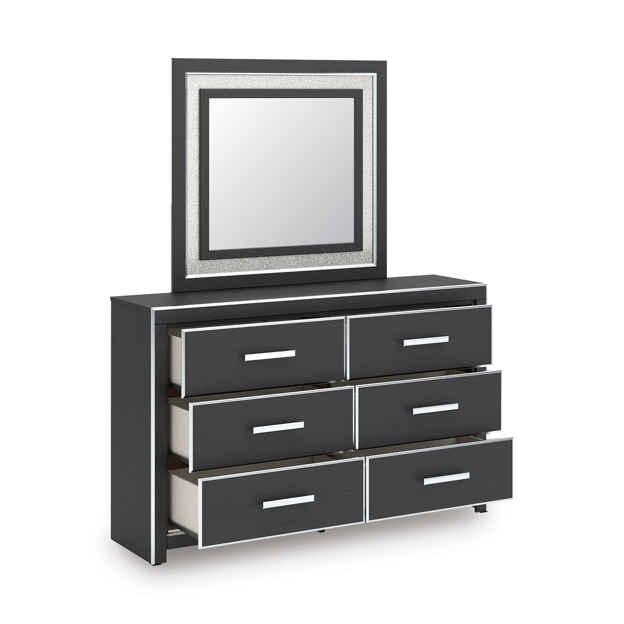 Zuraleus Black Upholstered Panel Bedroom Set by Ashley at Eve Furniture