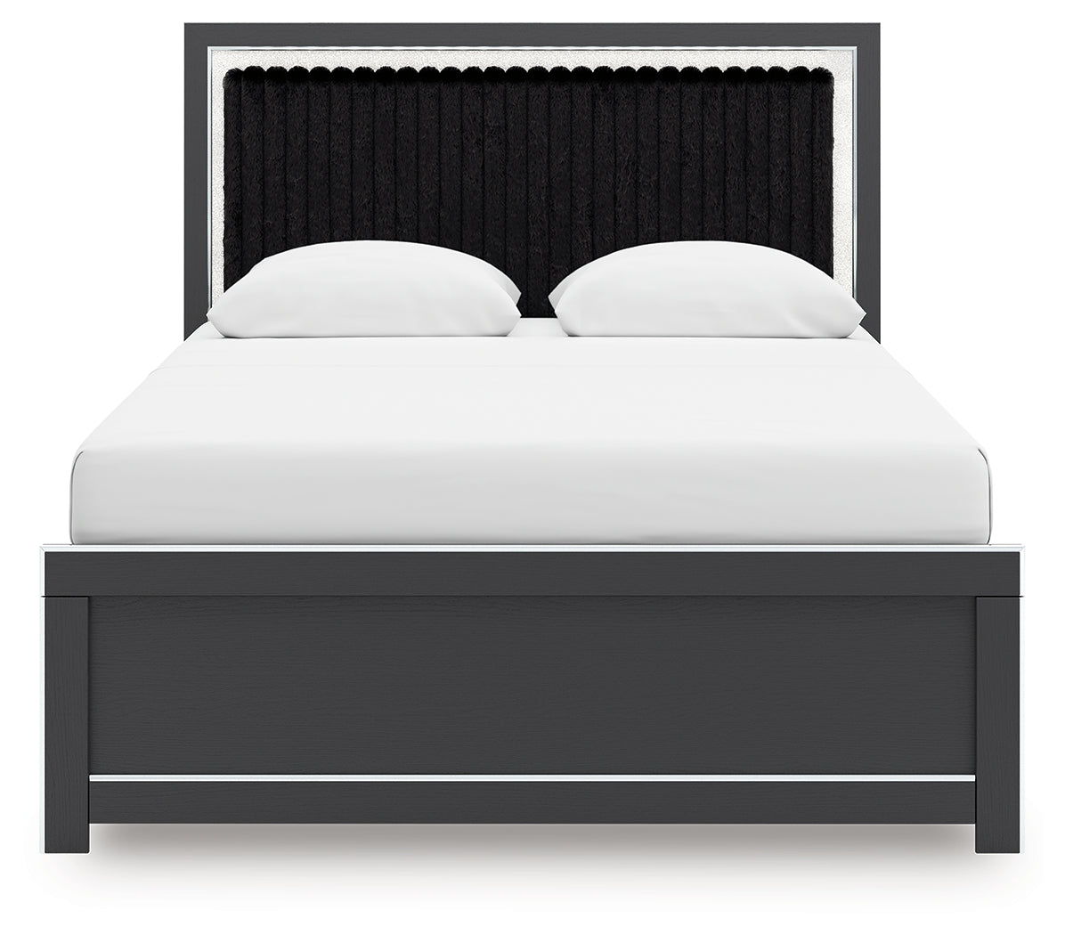 Zuraleus Black Upholstered Panel Bedroom Set by Ashley at Eve Furniture