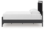 Zuraleus Black Upholstered Panel Bedroom Set by Ashley at Eve Furniture