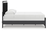 Zuraleus Black Upholstered Panel Bedroom Set by Ashley at Eve Furniture