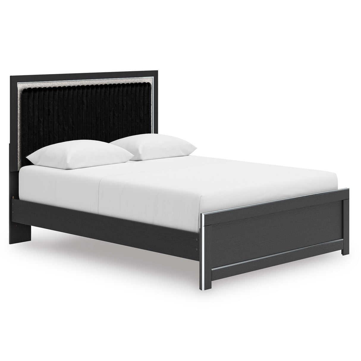 Zuraleus Black Upholstered Platform Bedroom Set by Ashley at Eve Furniture