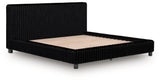 Zuraleus Black Upholstered Platform Bedroom Set by Ashley at Eve Furniture
