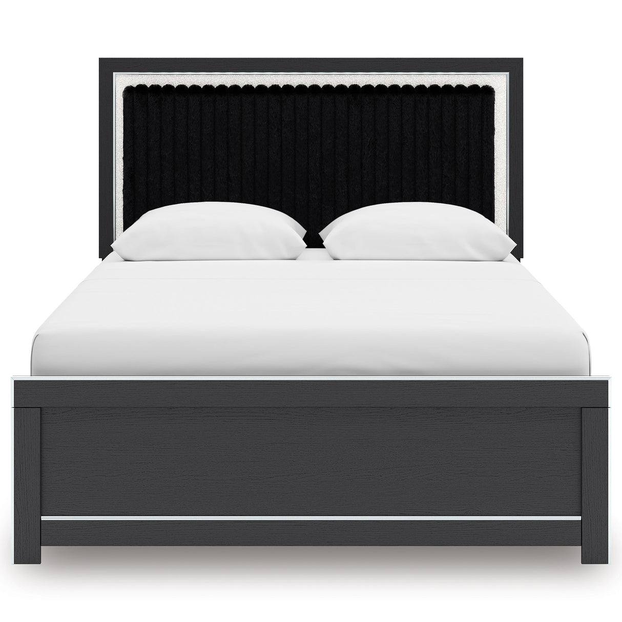 Zuraleus Black Upholstered Platform Bedroom Set by Ashley at Eve Furniture