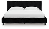 Zuraleus Black Upholstered Platform Bedroom Set by Ashley at Eve Furniture