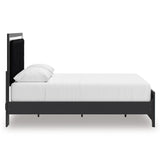 Zuraleus Black Upholstered Platform Bedroom Set by Ashley at Eve Furniture