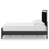 Zuraleus Black Upholstered Platform Bedroom Set by Ashley at Eve Furniture