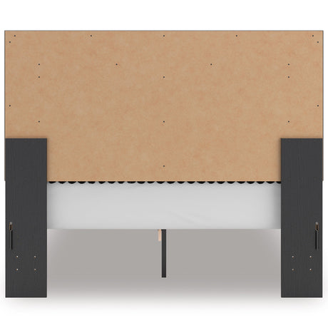Zuraleus Black Upholstered Platform Bedroom Set by Ashley at Eve Furniture