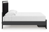 Zuraleus Black Upholstered Storage Panel Bedroom Set with 2 Footboard Drawers by Ashley at Eve Furniture