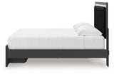 Zuraleus Black Upholstered Storage Panel Bedroom Set with 2 Footboard Drawers by Ashley at Eve Furniture