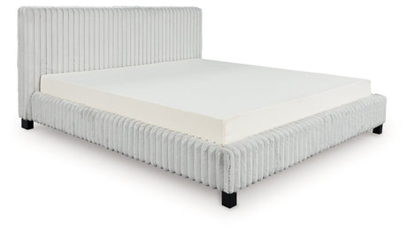 Zuraleus White California King Upholstered Bed by Ashley at Eve Furniture