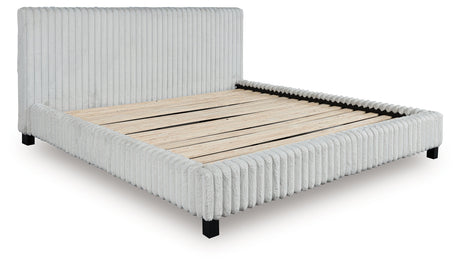 Zuraleus White California King Upholstered Bed by Ashley at Eve Furniture